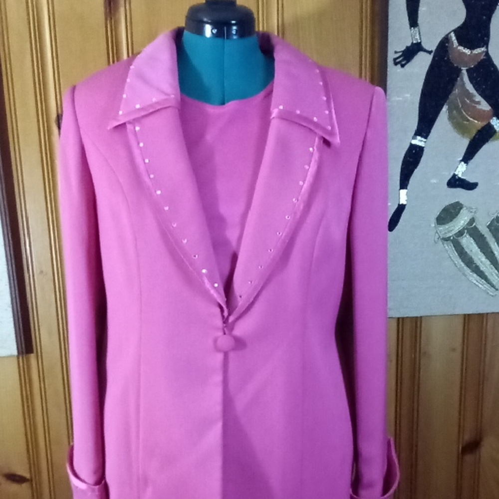 M.STUDIO Vibrant Pink Women's Blazer